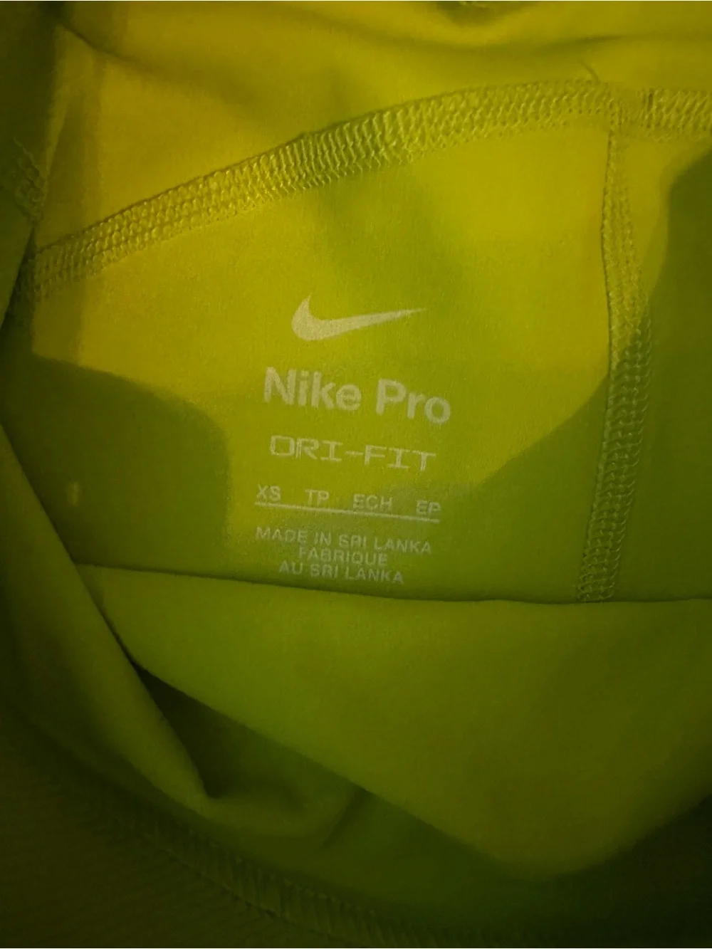 Women’s XS Nike Pro Bright NeonCompression Shorts